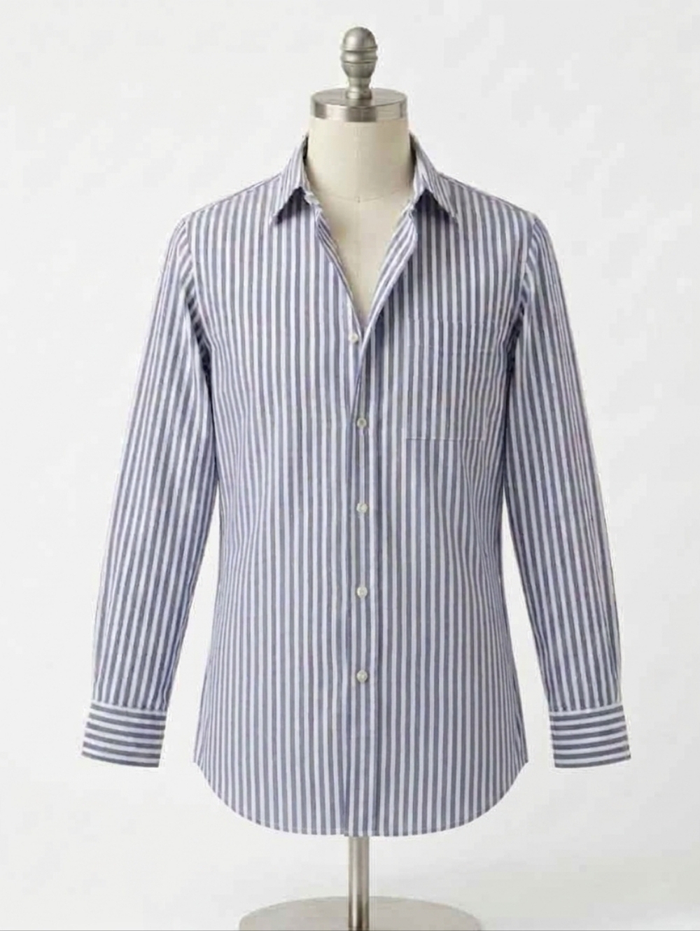 The Classic Shirt by Old Navy: Women's Dark Blue and White Stripe Button-Down